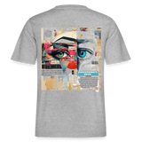 Marsyros, Augen, 1st | Essential, Relaxed Fit Unisex Bio T-Shirt - Grau meliert