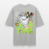 Ifrit, Uhr, 1st | Blaster, Oversize Bio T-Shirt, Unisex - Grau meliert