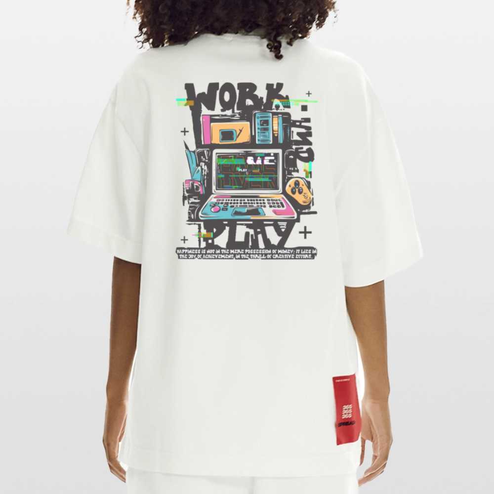 Aetherion, Laptop, 1st | Heve, Heavyweight Oversized Bio T-Shirt, Unisex - OFF WHITE