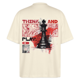 Orionis, Schach, 1st | Blaster, Oversize Bio T-Shirt, Unisex - Weißgrau