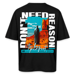 Fuxi, Wüste, 1st | Breezy, Oversized Unisex T-Shirt - Schwarz