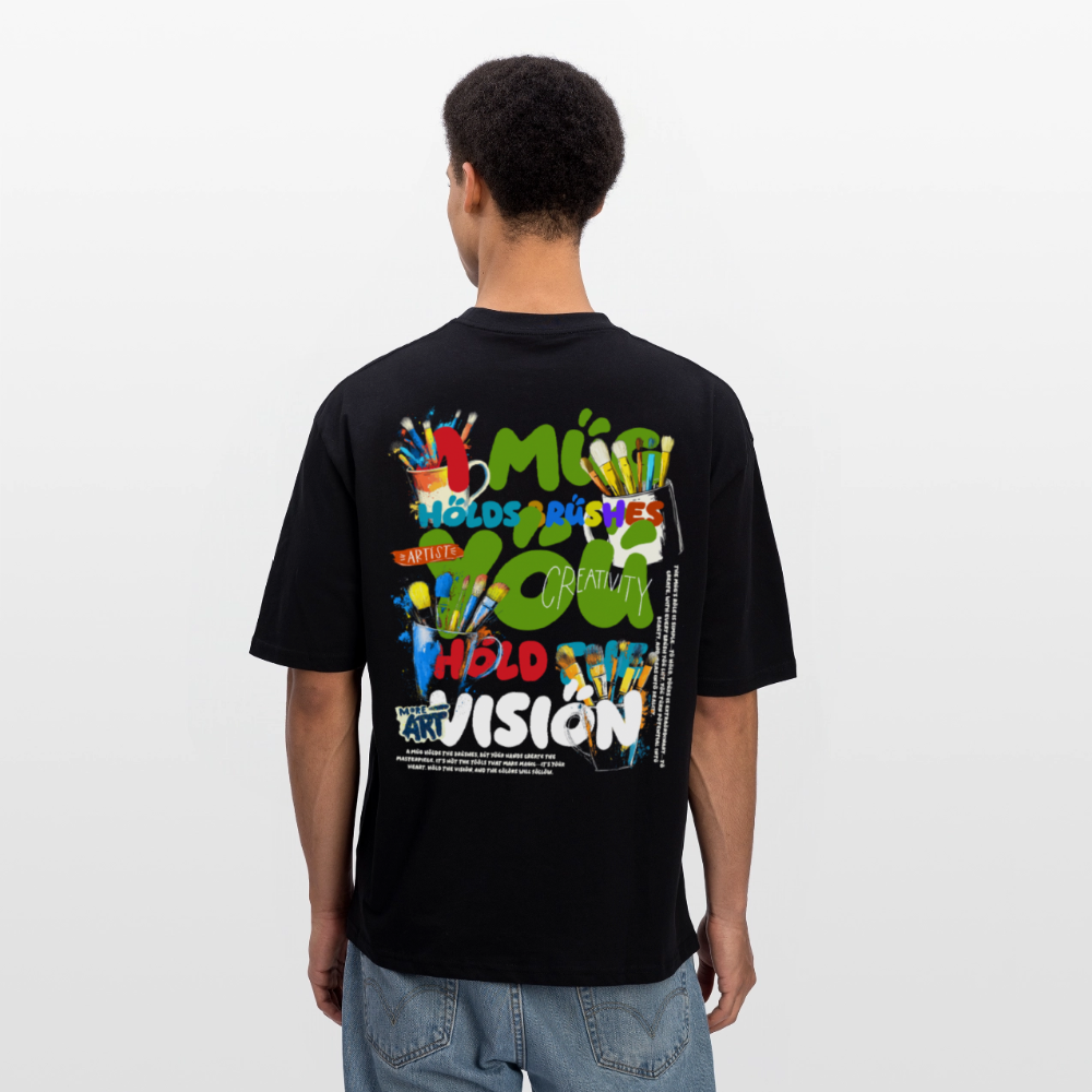 Thesean, Pinsel, 1st | Breezy, Oversized Unisex T-Shirt - Schwarz