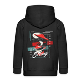 Guanyin, Muschel, 1st | Kinder Zip Hoodie - Schwarz
