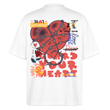 Orvandir, Herz, 1st | Blaster, Oversize Bio T-Shirt, Unisex - Weiß