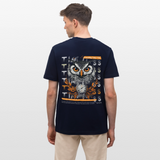Marid, Eule, 1st | Essential, Relaxed Fit Unisex Bio T-Shirt - Navy
