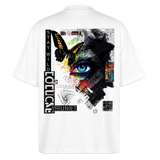 Eldorwyn, Auge, 1st | Blaster, Oversize Bio T-Shirt, Unisex - Weiß