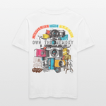 Zarethor, Kamera, 1st | Essential, Relaxed Fit Unisex Bio T-Shirt - Weiß