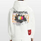 Flamethar, Fernseher, 1st | Heavyweight Oversized Bio Hoodie, Unisex - OFF WHITE