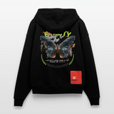 Harith, Schmetterling, 1st | Heavyweight Oversized Bio Zip Hoodie, Unisex - SOLID BLACK