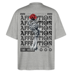 Tiberion, Rose, 1st | Blaster, Oversize Bio T-Shirt, Unisex - Grau meliert