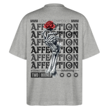 Tiberion, Rose, 1st | Blaster, Oversize Bio T-Shirt, Unisex - Grau meliert