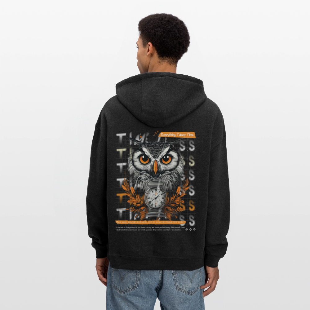 Marid, Eule, 1st | Freshhood, Oversized Unisex Hoodie - Anthrazit