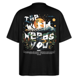 Ereshkigal, Berge, 1st | Blaster, Oversize Bio T-Shirt, Unisex - Schwarz
