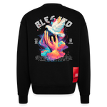 Posei, Taube, 1st | Heavyweight Oversized Bio Sweater, Unisex - SOLID BLACK