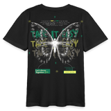 Hesinkar, Schmetterling, 1st | Teenager Bio T-Shirt - Schwarz