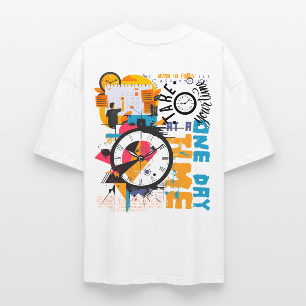 Arkenthos, Uhr, 1st | Blaster, Oversize Bio T-Shirt, Unisex - Weiß
