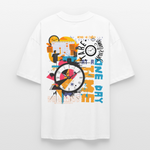 Arkenthos, Uhr, 1st | Blaster, Oversize Bio T-Shirt, Unisex - Weiß