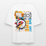 Arkenthos, Uhr, 1st | Blaster, Oversize Bio T-Shirt, Unisex - Weiß