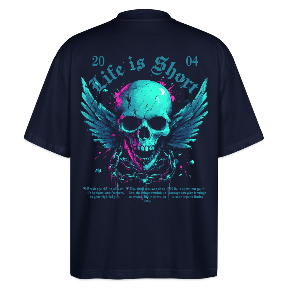 Bishamonten, Totenkopf, 1st | Blaster, Oversize Bio T-Shirt, Unisex - Navy