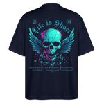 Bishamonten, Totenkopf, 1st | Blaster, Oversize Bio T-Shirt, Unisex - Navy