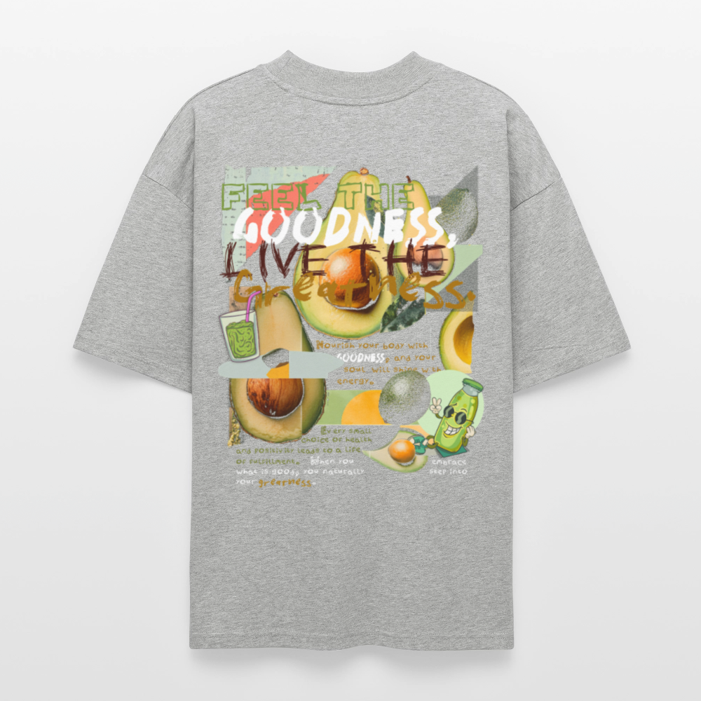 Daeva, Avocado, 1st | Blaster, Oversize Bio T-Shirt, Unisex - Grau meliert
