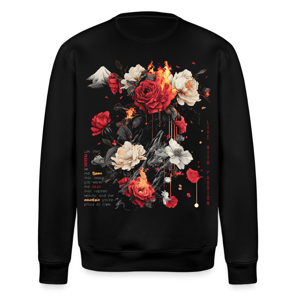 Manannan, Rose, 1st | Roller, Unisex Bio-Sweatshirt - Schwarz