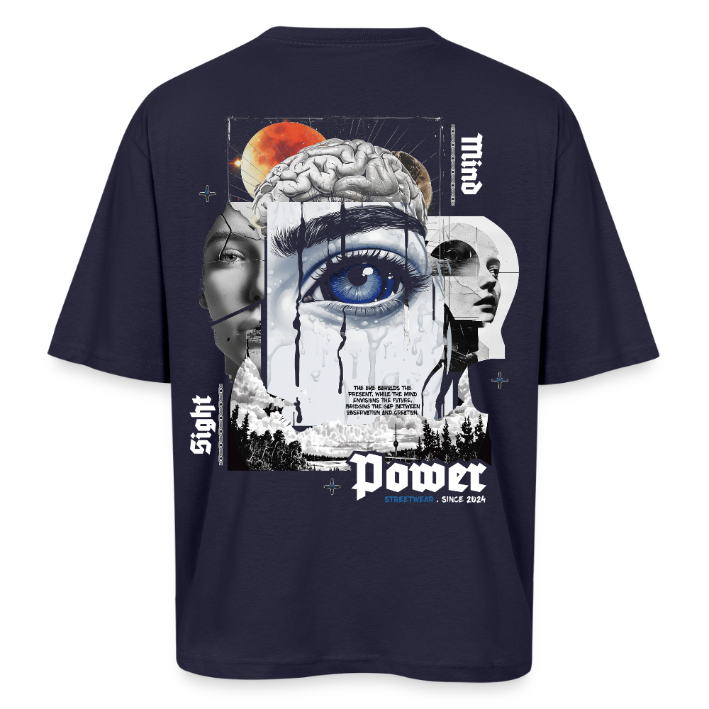 Yuanshi, Auge, 1st | Breezy, Oversized Unisex T-Shirt - Navy