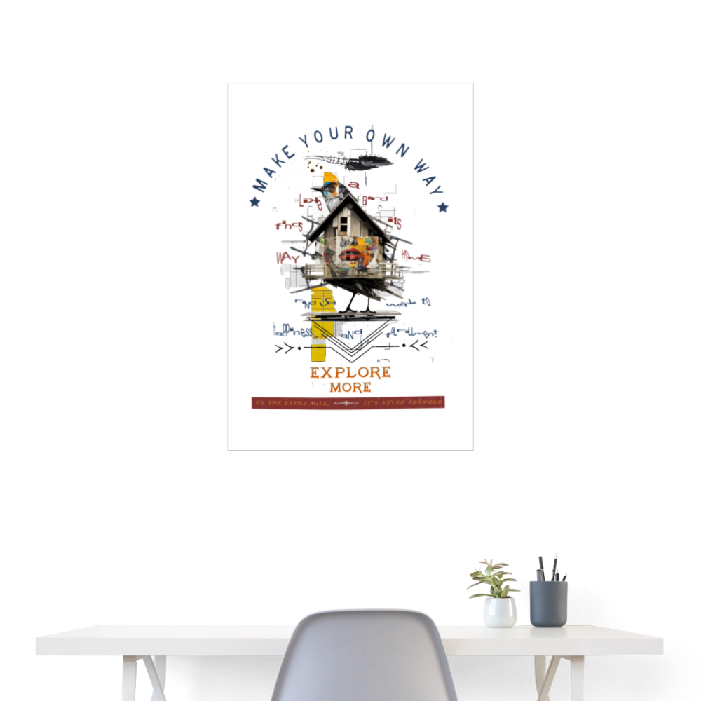 Durnamar, Vogel, 1st | Poster 60x90 cm - Weiß