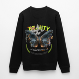 Harith, Schmetterling, 1st | Roller, Unisex Bio-Sweatshirt - Schwarz