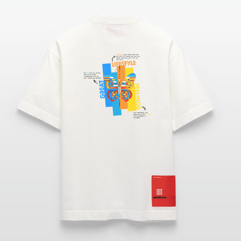Nebularis, Schmetterling, 1st | Heve, Heavyweight Oversized Bio T-Shirt, Unisex - OFF WHITE