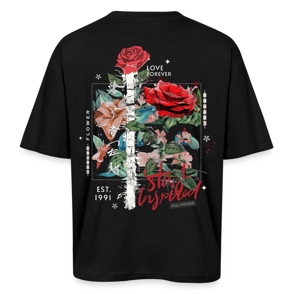 Loreley, Rose, 1st | Breezy, Oversized Unisex T-Shirt - Schwarz
