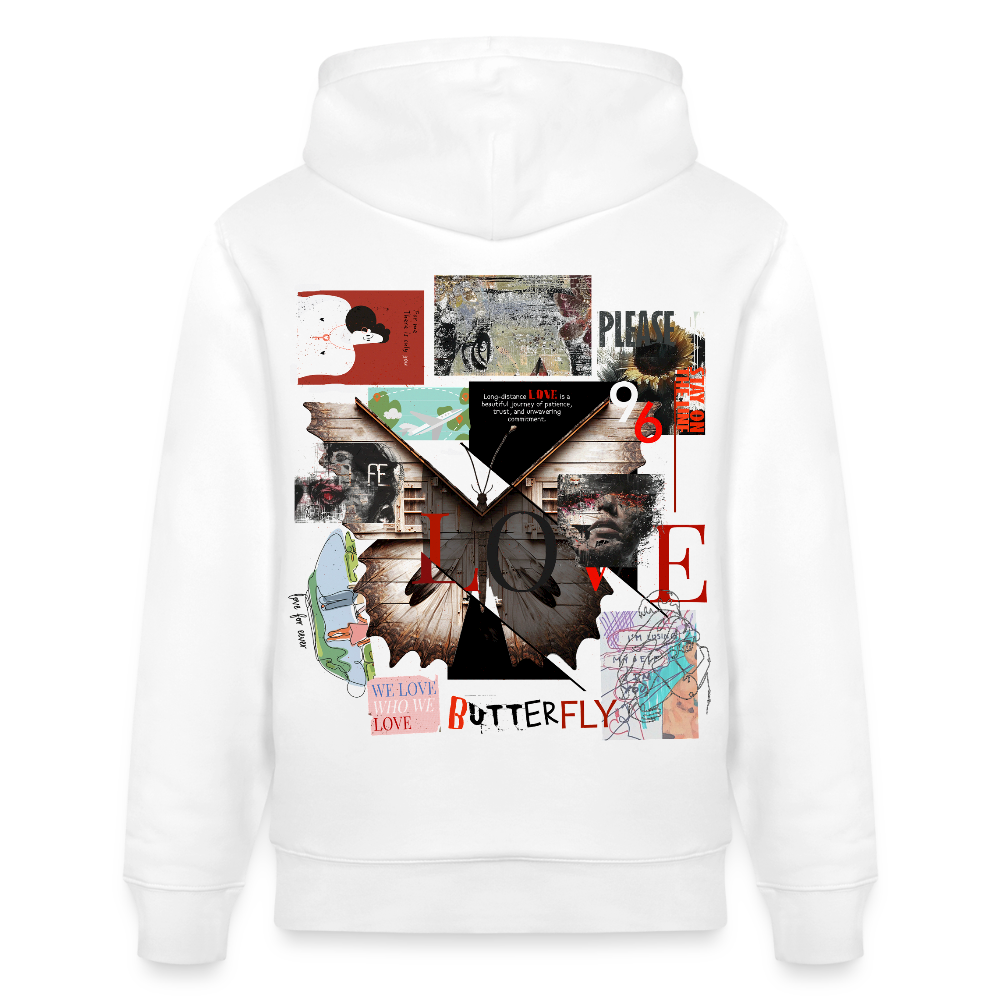Zentharior, Schmetterling, 1st | Cruiser, Unisex Bio-Hoodie - Weiß