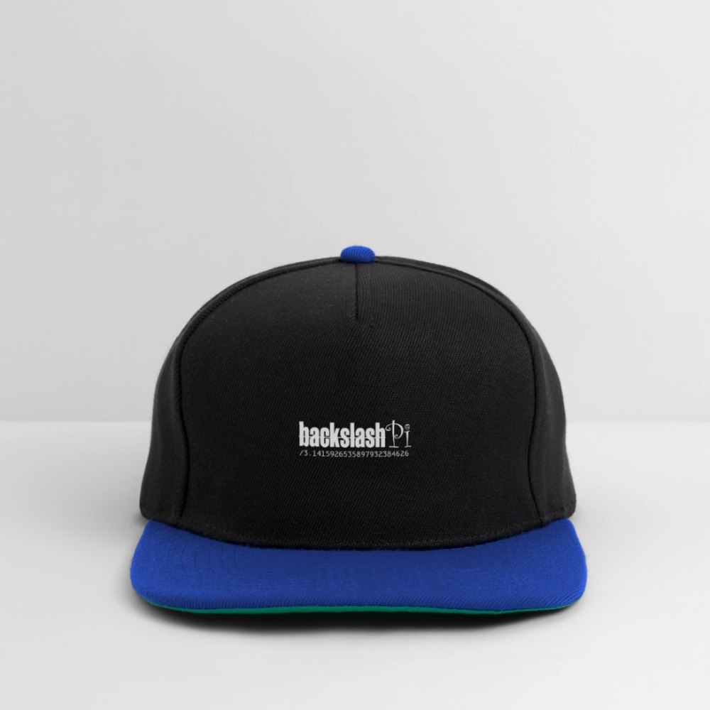 Snapback Cap - Schwarz/Königsblau