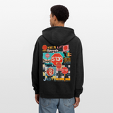 Solvarion, Stopp, 1st | Freshhood, Oversized Unisex Hoodie - Anthrazit