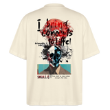 Titanis, Totenkopf, 1st | Blaster, Oversize Bio T-Shirt, Unisex - Weißgrau
