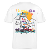 Noctharius, Malen, 1st | Essential, Relaxed Fit Unisex Bio T-Shirt - Weiß