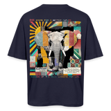 Thanatain, Elefant, 1st | Breezy, Oversized Unisex T-Shirt - Navy