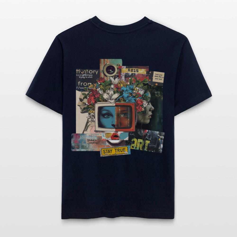 Baranê, Fernseher, 1st | Essential, Relaxed Fit Unisex Bio T-Shirt - Navy