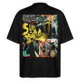 Dionyson, U-Bahn, 1st | Blaster, Oversize Bio T-Shirt, Unisex - Schwarz