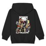 Saxnot, Totenkopf, 1st | Kinder Zip Hoodie - Schwarz