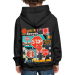 Solvarion, Stopp, 1st | Kinder Hoodie - Schwarz