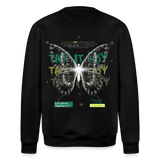 Hesinkar, Schmetterling, 1st | Roller, Unisex Bio-Sweatshirt - Schwarz