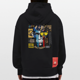 Xurjin, Affe, 1st | Heavyweight Oversized Bio Hoodie, Unisex - SOLID BLACK