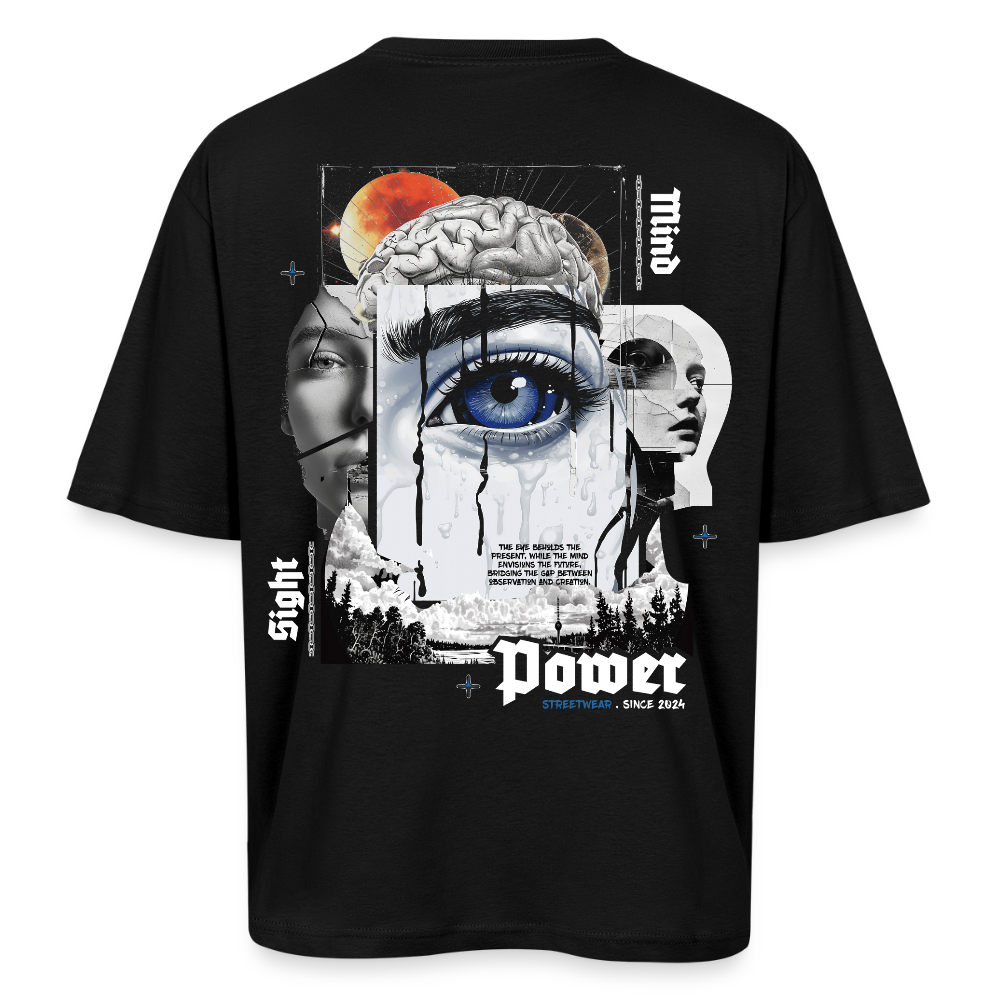 Yuanshi, Auge, 1st | Breezy, Oversized Unisex T-Shirt - Schwarz