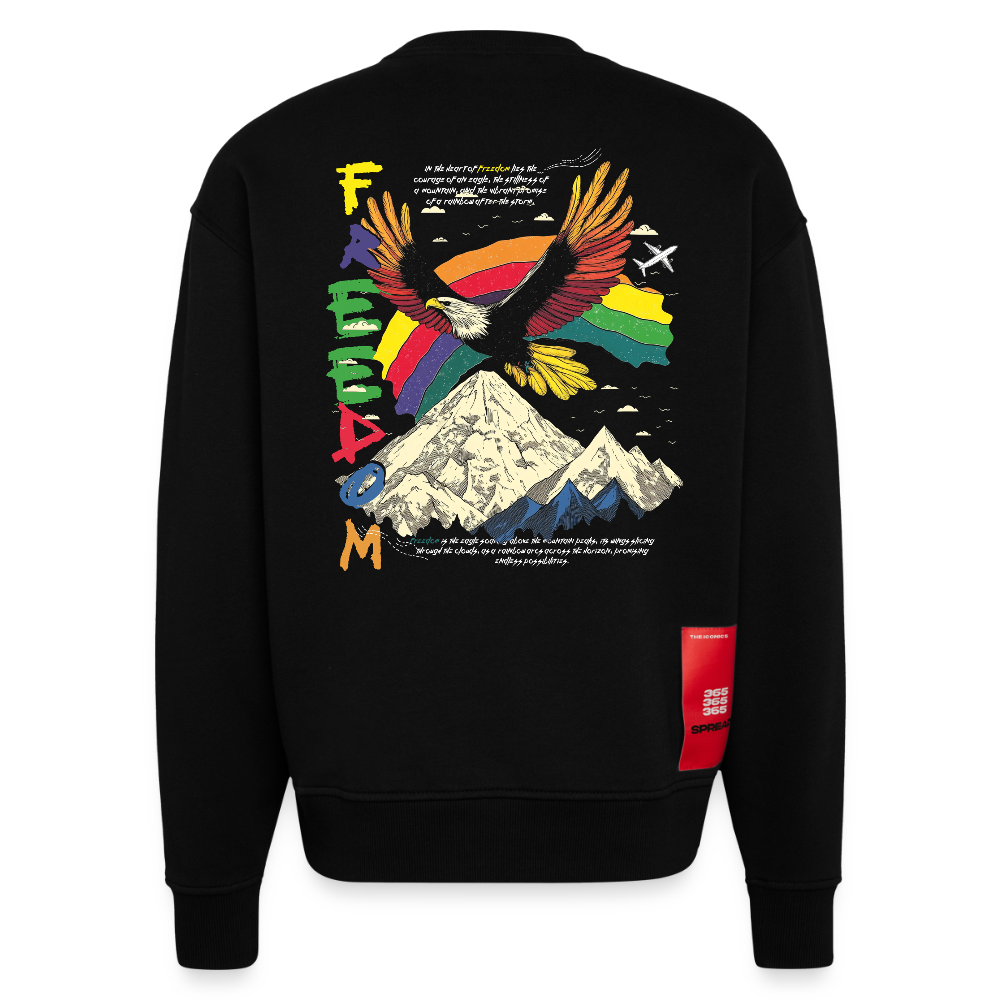 Susanoo, Adler, 1st | Heavyweight Oversized Bio Sweater, Unisex - SOLID BLACK