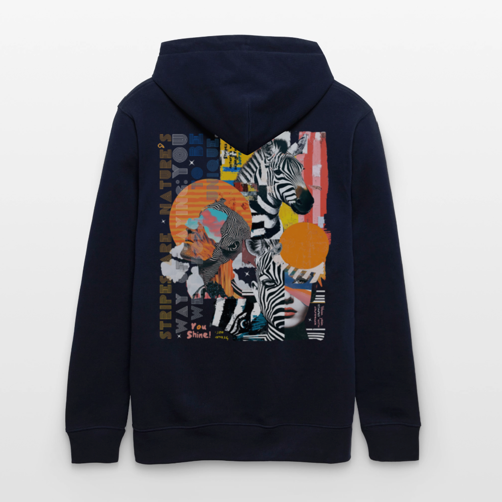 Aresia, Zebra, 1st | Cruiser, Unisex Bio-Hoodie - Navy