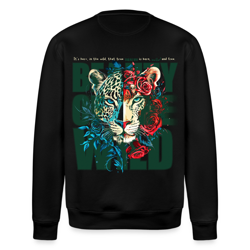 Irise, Leopard, 1st | Roller, Unisex Bio-Sweatshirt - Schwarz