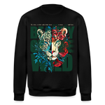 Irise, Leopard, 1st | Roller, Unisex Bio-Sweatshirt - Schwarz