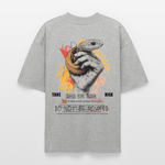 Eldamar, Schlange, 1st | Blaster, Oversize Bio T-Shirt, Unisex - Grau meliert