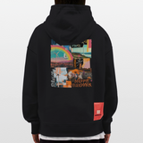 Nyxaris, Windmühle, 1st | Heavyweight Oversized Bio Hoodie, Unisex - SOLID BLACK